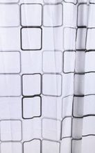 AQUALINE vinylový 180 x 180cm záves sprchový, pravidelné štvorce, biela/šedá, ZV013