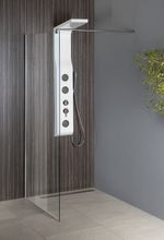 AQUALINE WALK-IN 100cm pevná sprchová stena samostatná (walk-in kút), profil chróm, sklo číre, WI101