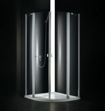 AQUATEK GLASS S6 90cm sprchový kút štvrťkruhový, profil chróm