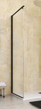AQUATEK JAGUAR F1 85cm pevná sprchová stena do kombinácie, profil čierny matný, sklo číre, JAGUARF1CR8562