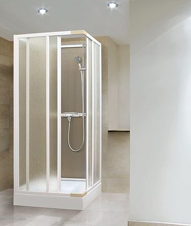 AQUATEK ROYAL D4 80cm sprchová kabína štvorcová, profil biely, ROYALD4BI8017