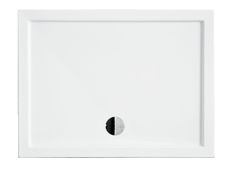 BESCO ALPINA SLIMLINE 100 x 80cm sprchová vanička obdĺžniková s integrovaným panelom, akrylát, biela, #BAA-10814-P