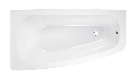 BESCO LUNA 150 x 80cm ľavá vaňa asymetrická, akrylátová, biela lesklá, #WAL-150-NL