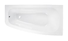 BESCO LUNA 150 x 80cm pravá vaňa asymetrická, akrylátová, biela lesklá, #WAL-150-NP