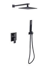 BESCO MODERN / VARIUM I batéria sprchová podomietková so sprchovým setom a hlavovou sprchou, čierna, BP-MVI-CZ