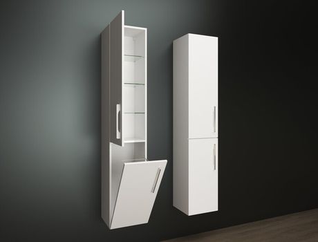 CERAMICA LATINA ZEN2 32 x 30 x 175cm ľavá skrinka kúpeľňnová vysoká závesná, biela