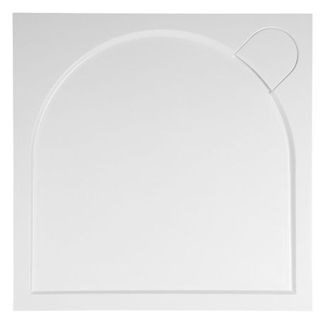 GELCO LARCA 100 x 100cm sprchová vanička štvorcová nízka, liaty mramor, biela, PL001