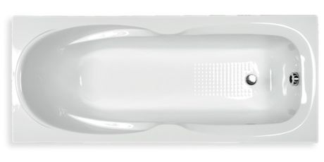 H2O MOLLY 160 x 70cm vaňa obdĺžniková ergonomická, akrylátová, biela