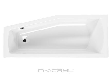 M-ACRYL PRAKTIKA 160 x 70cm ľavá vaňa asymetrická, akrylátová