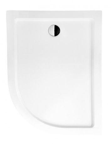 PMD PIRAMIDA SATURN 100 x 80cm ľavá sprchová vanička oblúková asymetrická, akrylát, #BAS-100-NL