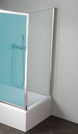 POLYSAN DEEP 90cm pevná sprchová stena do kombinácie, výška 165cm, profil chróm, sklo číre, MD3316