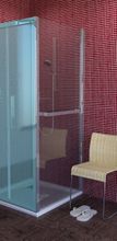 POLYSAN LUCIS LINE 80cm pevná sprchová stena do kombinácie, profil chróm, sklo číre, DL3315