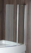 POLYSAN TARUS 95,8cm vaňová zástena dvojdielna oblá, hliník lesk, sklo číre, BS-96