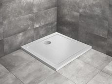 RADAWAY DOROS D STONE 100 x 80cm sprchová vanička obdĺžniková nízka, so sifónom, akrylát, biela, SDRD1080-01-04S