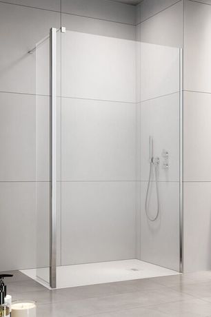 RADAWAY EOS WALK IN 100cm pravý sprchový kút bezdverový / walk in, profil chróm, sklo číre, 13799502-01R