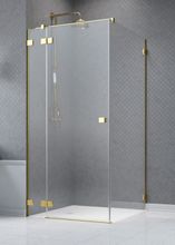 RADAWAY ESSENZA PRO GOLD KDJ 100cm ľavé dvere do kombinácie / sprchový kút rohový, profil zlatý, sklo číre, 10097100-09-01L
