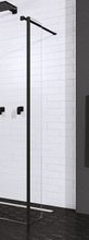RADAWAY SW 30cm krátka pevná stena doplnková k Walk-in sprchovým kútom, profil čierny, sklo číre, 38000-54-01