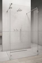 RADAWAY EUPHORIA SW 30cm krátka pevná stena doplnková k Walk-in sprchovým kútom, sklo číre, 383160-01-01
