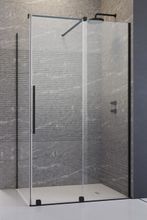 RADAWAY FURO BLACK KDJ 140cm pravé dvere do kombinácie / sprchový kút rohový, profil čierny, sklo číre, 10104722-54-01R10110680-01-01