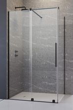 RADAWAY FURO BLACK KDJ 160cm ľavé dvere do kombinácie / sprchový kút rohový, profil čierny, sklo číre, 10104822-54-01L10110780-01-01