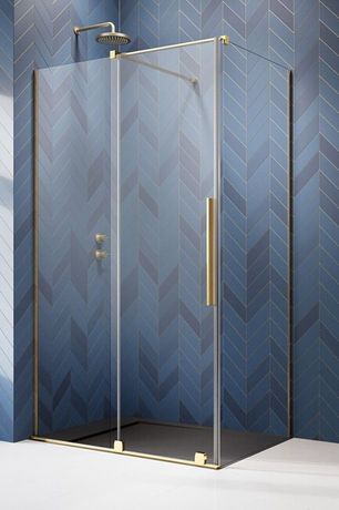 RADAWAY FURO GOLD KDJ 100cm ľavé dvere do kombinácie / sprchový kút rohový, profil zlatý, sklo číre, 10104522-09-01L10110480-01-01