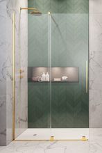 RADAWAY FURO GOLD WALK-IN 160cm ľavá sprchová stena s posuvným dielom, profil zlatý, sklo číre, 10106838-09-01L10110794-01-01
