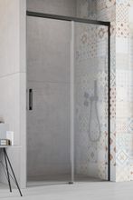 RADAWAY IDEA BLACK DWJ 140cm pravé sprchové dvere do niky, profil čierny, sklo číre, 387018-54-01R