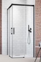 RADAWAY IDEA BLACK KDD 110cm pravé dvere do kombinácie / sprchový kút rohový, profil čierny, sklo číre, 387063-54-01R