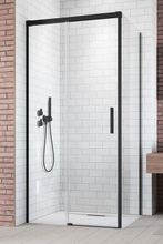 RADAWAY IDEA BLACK KDJ 120cm ľavé dvere do kombinácie / sprchový kút rohový, profil čierny, sklo číre, 387042-54-01L