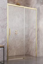 RADAWAY IDEA GOLD DWJ 100cm pravé sprchové dvere do niky, profil zlatý, sklo číre, 387014-09-01R