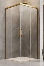RADAWAY IDEA GOLD KDD 110cm ľavé dvere do kombinácie / sprchový kút rohový, profil zlatý, sklo číre, 387063-09-01L
