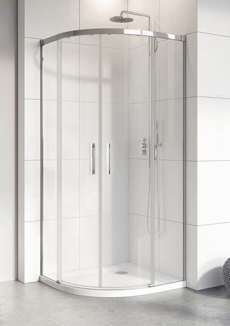 RADAWAY IDEA PDD 90cm sprchový kút štvrťkruhový, profil chróm, sklo číre, 387139-01-01387140-01-01