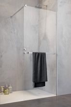 RADAWAY MODO NEW II 100cm pevná sprchová stena s držiakom uterákov, profil chróm, sklo číre, 389104-01-01W