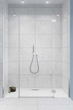RADAWAY TORRENTA DWJS 140cm pravé sprchové dvere do niky, profil chróm, sklo číre, 1320612-01-01R1320370-01-01
