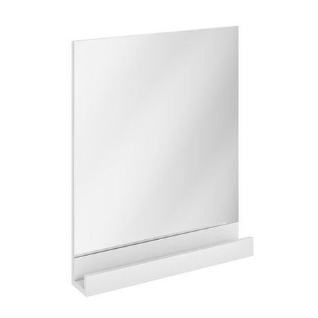 RAVAK 10° 55 x 11 x 75cm zrkadlo kúpeľňové s poličkou, biele, X000000848