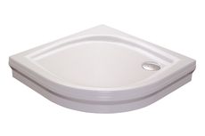 RAVAK ELIPSO PAN 80cm štvrťkruhová sprchová vanička samonosná s panelom, akrylátová, A224401410