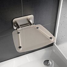 RAVAK OVO B II clear sedadlo do sprchy sklopné, nerez/plast, číre