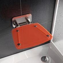 RAVAK OVO B II orange sedadlo do sprchy sklopné, nerez/plast, oranžové