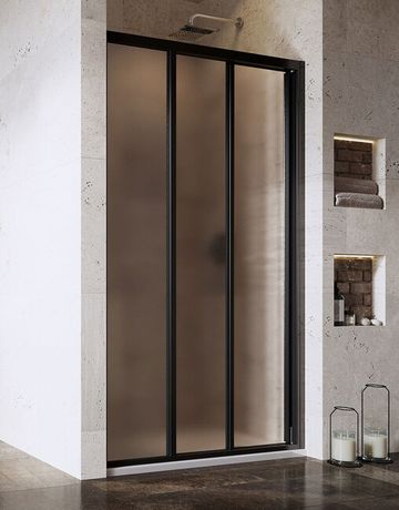 RAVAK SUPERNOVA ASDP3 100cm dvere do niky alebo do kombinácie / sprchový kút hranatý, profil čierny, sklo grape, 00VA03R2ZG
