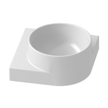 RAVAK YARD 28 x 28cm umývadlo okrúhle rohové malé, bez prepadu, keramika, biele, XJX01228000