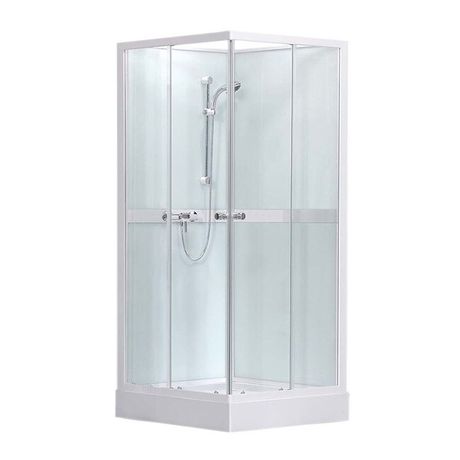 ROTH PROJECT SIMPLE SQUARE 80cm sprchový box štvorcový s vaničkou, profil biely, sklo transparent, 4000692