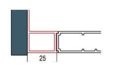SANSWISS AD222 ATYP 25mm rozširovací profil k sérii DIVERA