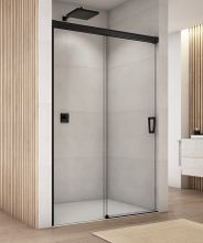 SANSWISS CADURA BLACK CAS2 110cm ľavé dvere do niky alebo do kombinácie / sprchový kút rohový, profil čierny