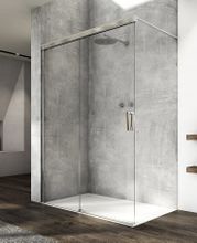 SANSWISS CADURA CAW2 100cm ľavý walk-in sprchový kút / sprchová stena samostatná s posuvným dielom, profil chróm