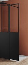 SANSWISS WALK-IN EASY BLACK BTE3 ľavý ukončovací profil s krátkou otočnou stenou 180° do kombinácie, profil čierny, sklo loft 69, BTE3L04060669