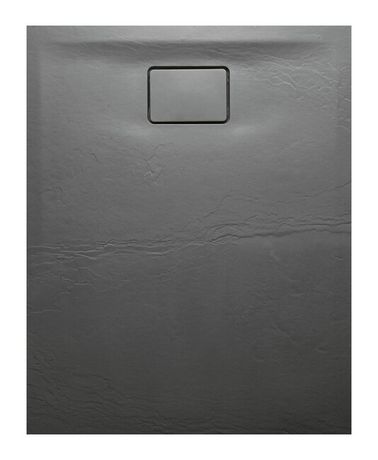 SAPHO ACORA 100 x 80cm obdĺžniková sprchová vanička, liaty mramor, štruktúra kameňa, šedá, AC023