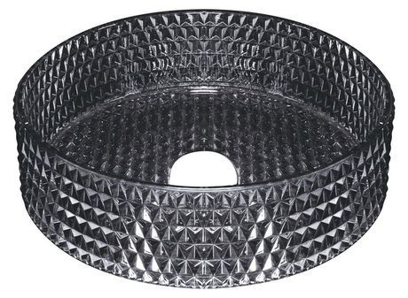 SAPHO BEAUTY MARAGUA Ø39,5cm umývadlo na dosku okrúhle, bez prepadu, sklenené, čierne, TY214