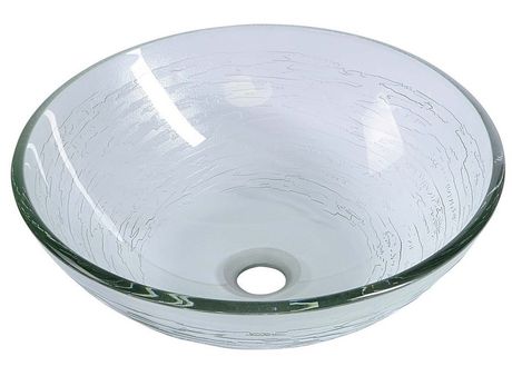 SAPHO BEAUTY RIPPLE Ø42cm umývadlo na dosku okrúhle, bez prepadu, sklenené, 2501-18