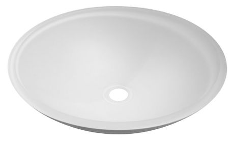 SAPHO BEAUTY TELICA Ø42cm umývadlo na dosku okrúhle, bez prepadu, sklenené, biele, TY181W