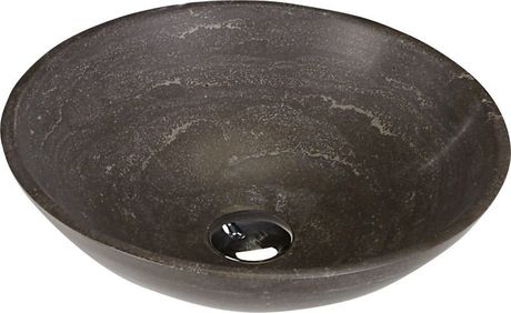 SAPHO BLOK 1 Ø40cm umývadlo na dosku okrúhle, bez prepadu, kamenné, 2401-02
